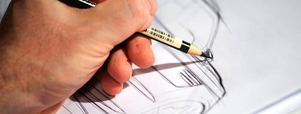 car designer drawing a new design